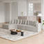 Ensemble de canapé modulaire en chenille Boneless de 131,1 pouces, canapé incurvé moderne en forme de nuage, comprend 10 coussins, canapé d'angle en tissu de salon, canapé modulaire en L (méridienne gauche)-204091783-204091776