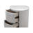 Elegant White 18" Round x 24" H Two-Drawer Compact Storage Nightstand-928704968