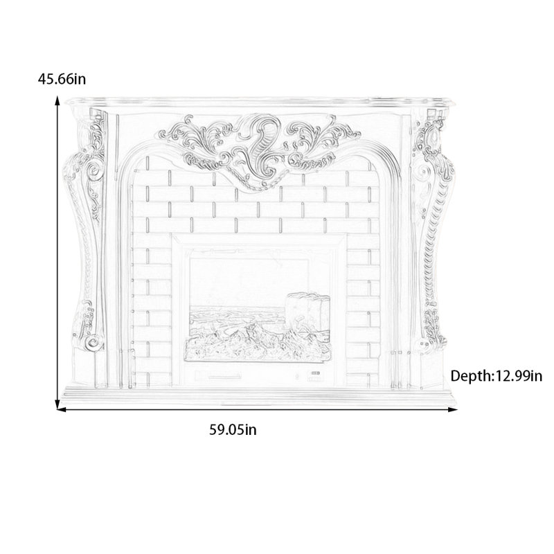 Foyer sculpté tridimensionnel moderne et rétro, H 45,66 po x l 59,05 po x P 12,99 po, Brun