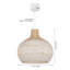Luminaire suspendu en rotin Boho pour îlot de cuisine naturel et blanc tissé à la main Boho-360767678