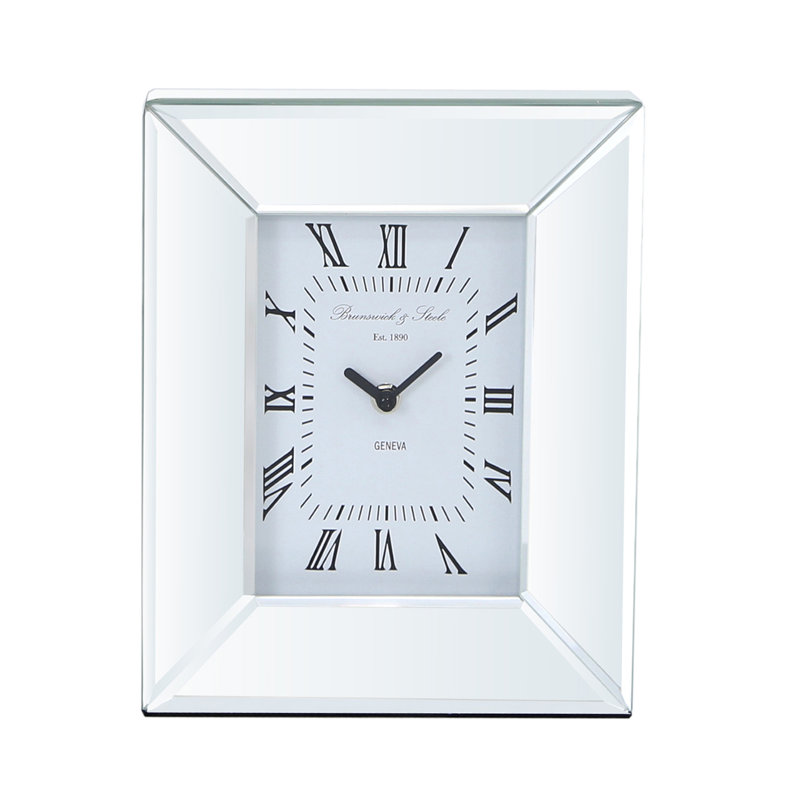 Roman Numeral Quartz Movement / Crystal Tabletop Clock in
