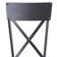 Chaise d'appoint avec dossier en forme de X (ensemble de 2)
