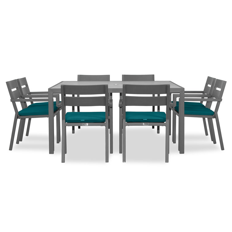Vivant Square 8 - Person Outdoor Dining Set with Cushions