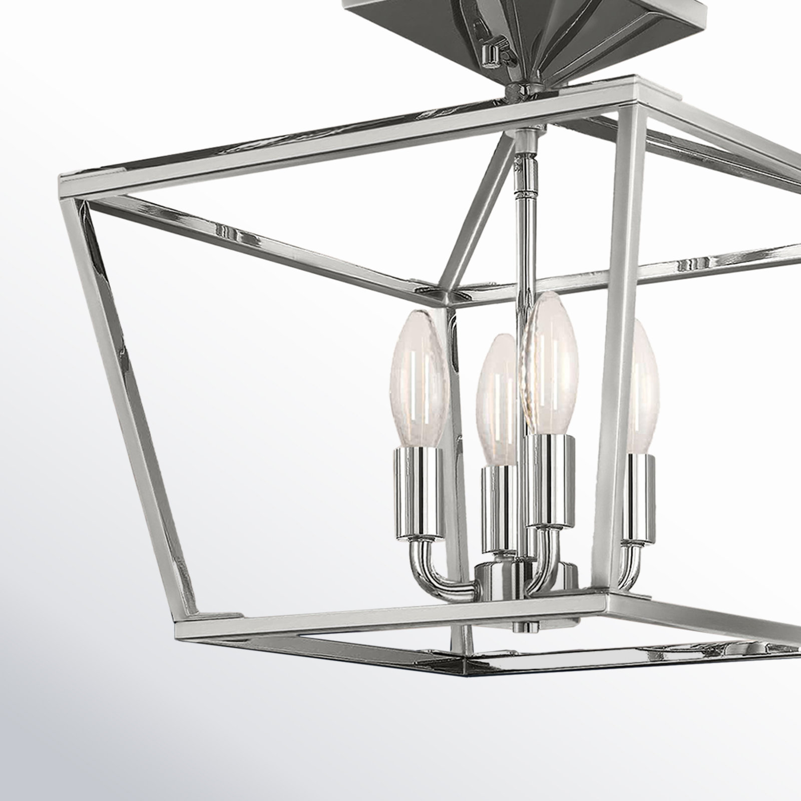 Hastings 4-Light Semi Flush Mount, Polished Nickel