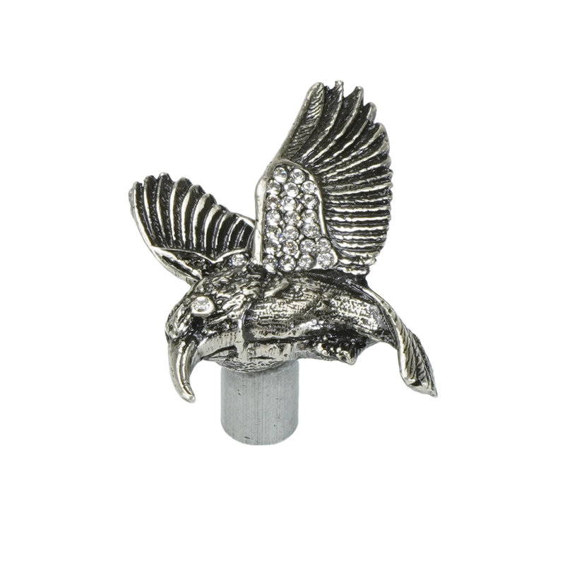 Water Garden dragon fly knob in Chalice, Silver