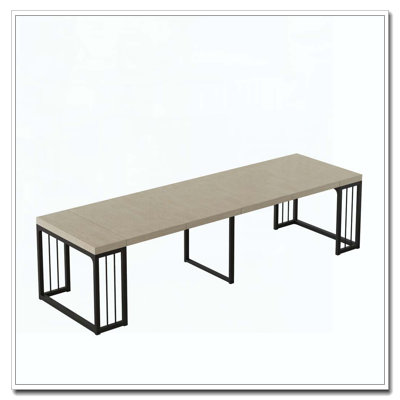 Table de salle à manger extensible de 23,62 po à 118 po de longueur et extensible