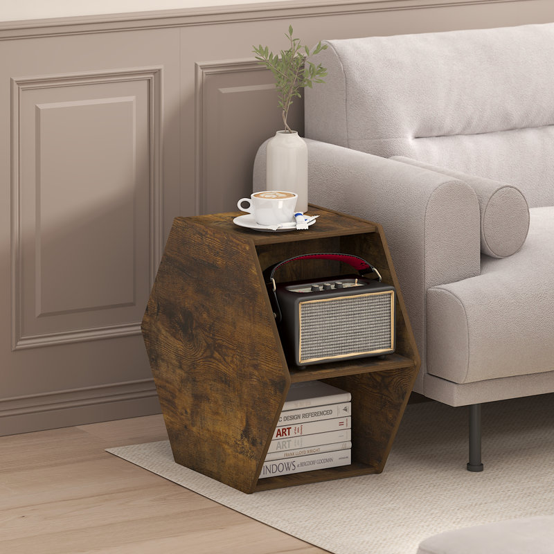 Simple Design Four Leg Coffee Table, Amber Pine