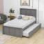Lit plateforme en bois avec lit gigogne Dragojla-1278318657