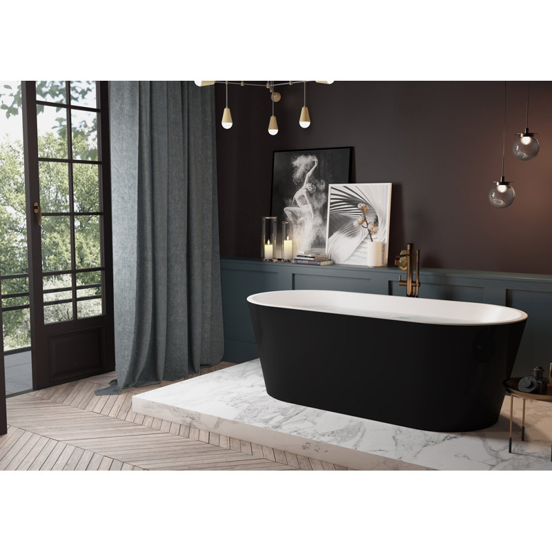 Baignoire de trempage autoportante en alcôve 60 po