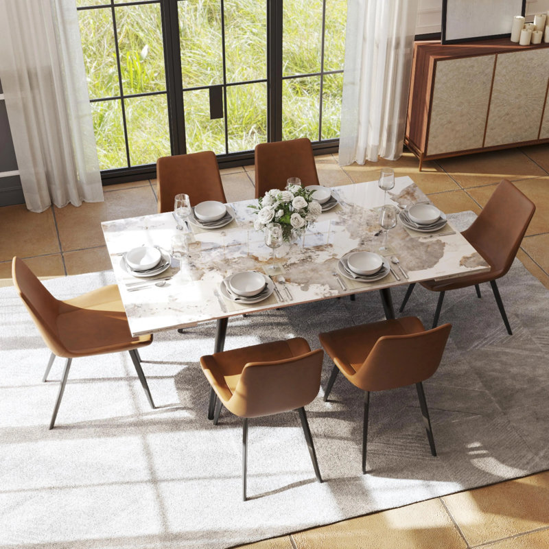 Ensemble de chaises de salle à manger , Orange