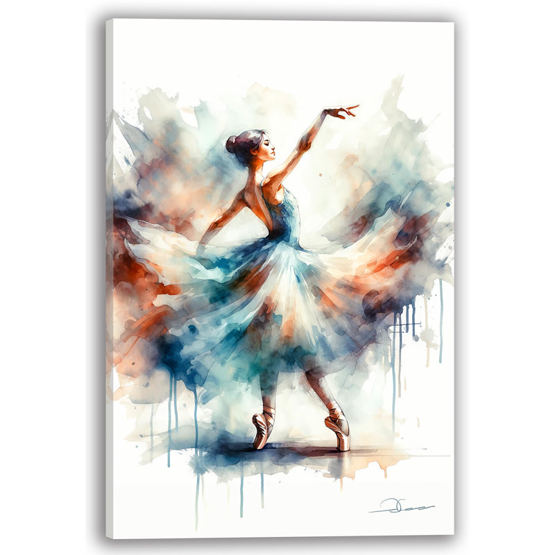 Danse des couleurs - Sans cadre, reproduction sur toile, H 30 po x l 20 po x P 1,5 po