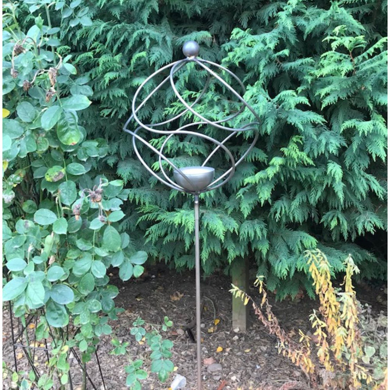 Awena Metal Pole Decorative Bird Feeder