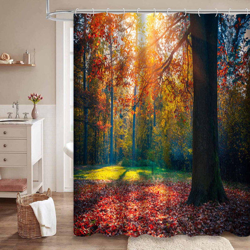 Rideau de douche Sunny Forest, L 72 po x l 72 po