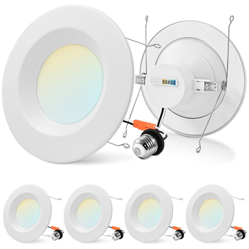 7.33'' White Aluminum Dimmable LED Recessed Lighting Kit