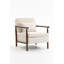 Chaise d'appoint Mid-Century moderne avec cadre en bois, fauteuil de lecture confortable-2056833515