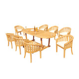 Lenong Outdoor 7 - Piece Teak Dining Set