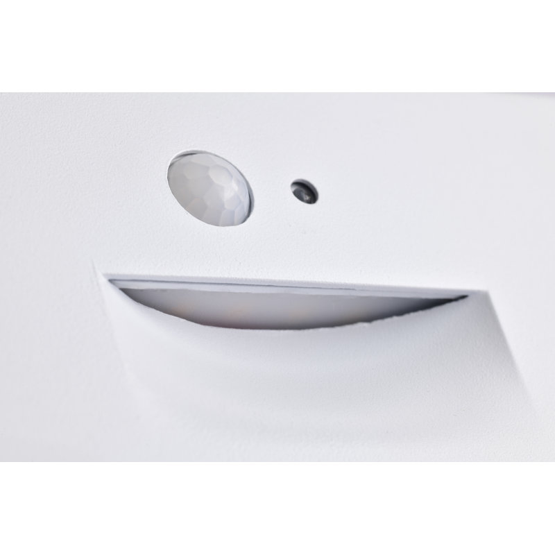 Hardwired White Motion Sensing Led Stair Light With Motion And Photocell Sensor 