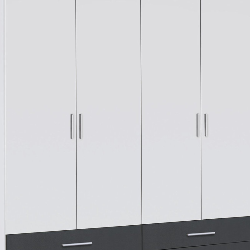 Rasant 4 Door Wardrobe, White / Black