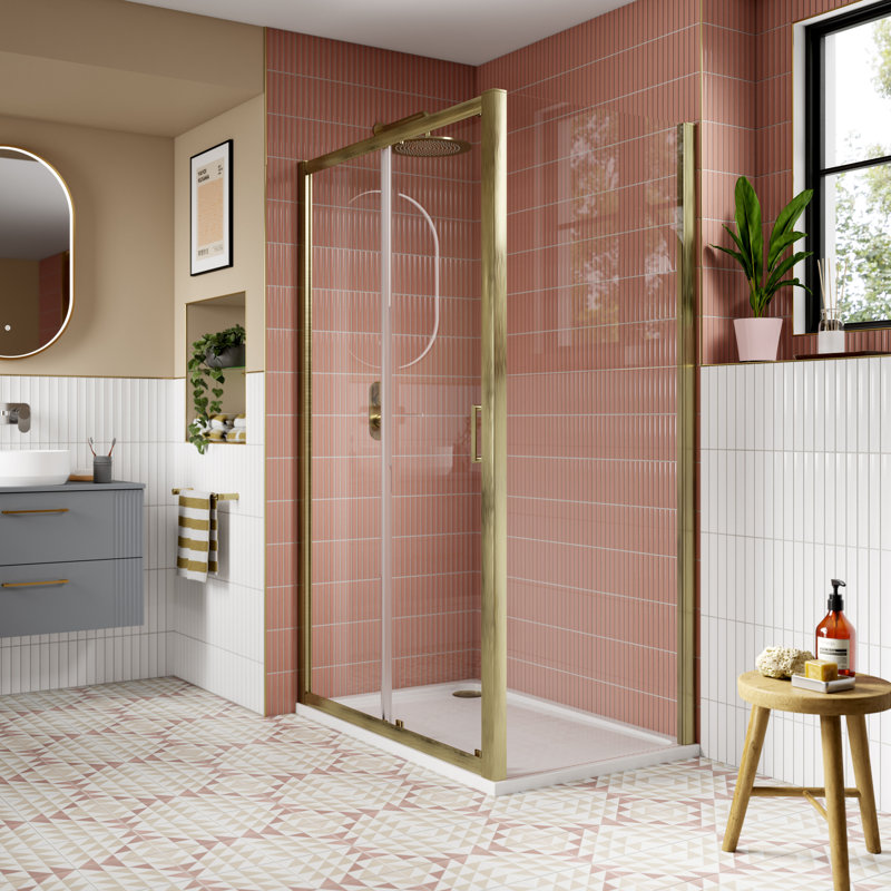 nuie Lucie 900mm Brushed Brass Side Panel