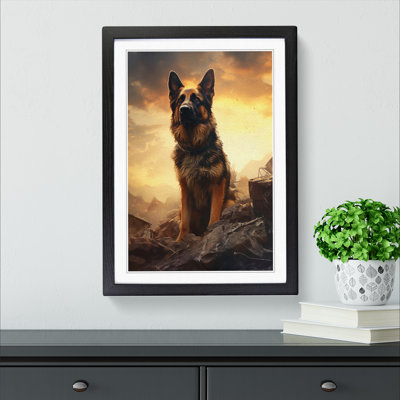 German Shepherd Conceptual Art - Framed Print