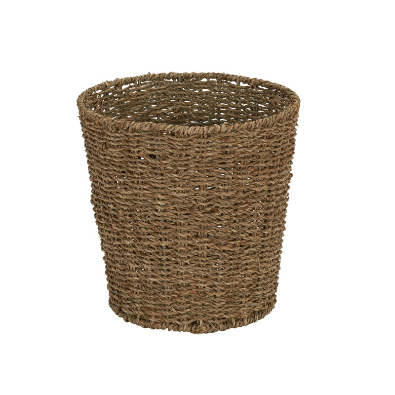 Panier à déchets en osier Bimal, 3 (gallons), Herbe de mer teinte
