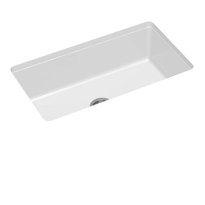 Prag 31.25'' L Undermount Installation Single Bowl Fireclay Kitchen Sink
