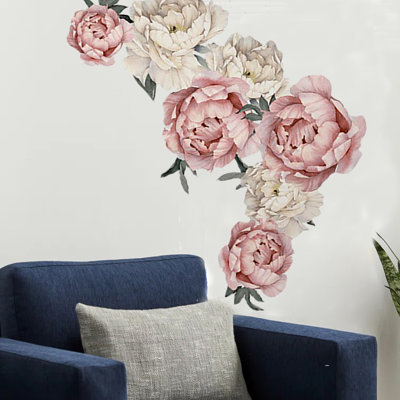 Adhésif décoratif pivoine rose Genda