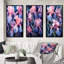 «Pink Blue Iris Petals», 3 pièces sur toile-1273837807-1273837776