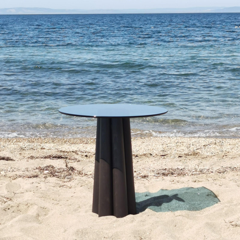 Glorias Side Table, 50" H x 50" W x 50" D, Blue, Black