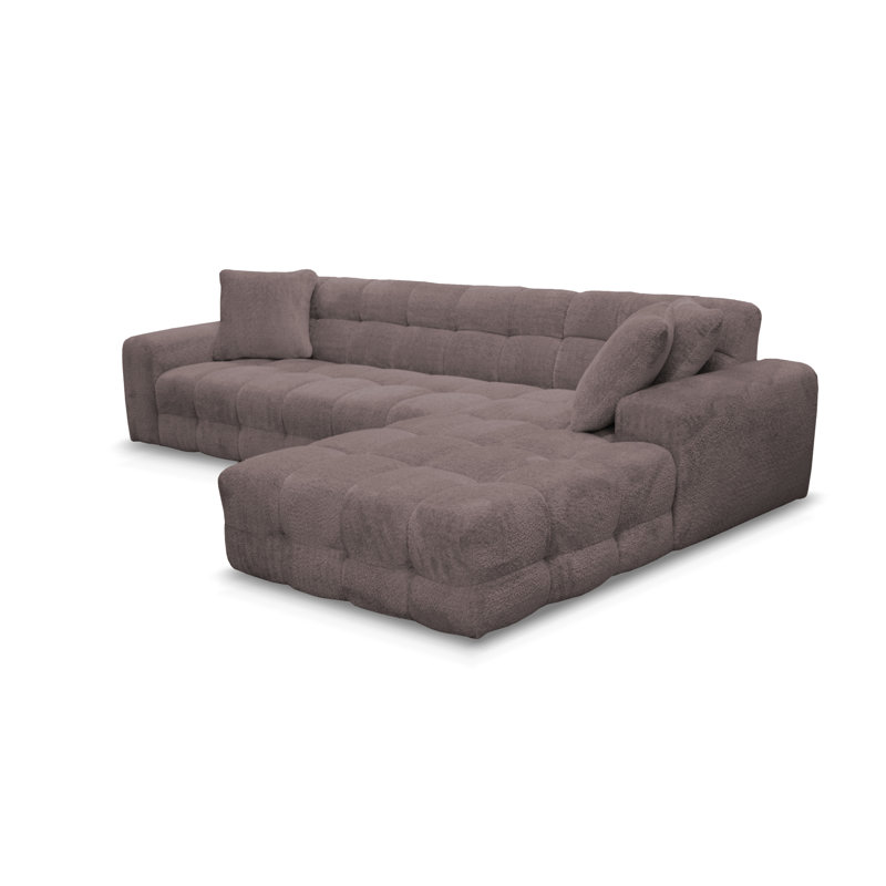 4 Seater Corner Sofa , Purple, Right Hand Facing