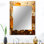 Or souci Marigold Melody IV - miroir souci, miroir mural traditionnel unique, impression d'art en métal