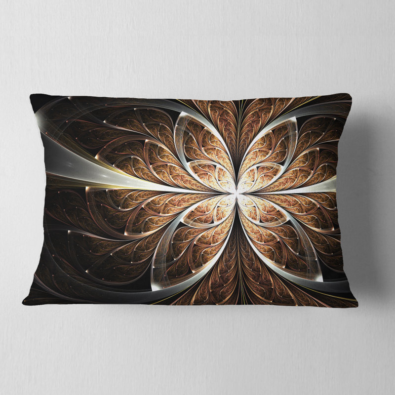 Coussin lombaire à fleur fractale floral