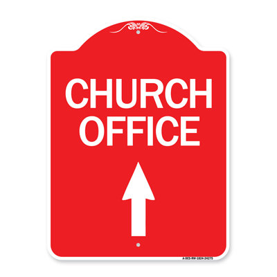 Signmission Designer Series Sign - Church Office (With Up Arrow)/24275