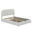 Lit plateforme en molleton Teddy (rembourré) - Système de rangement hydraulique inclus-2044208655
