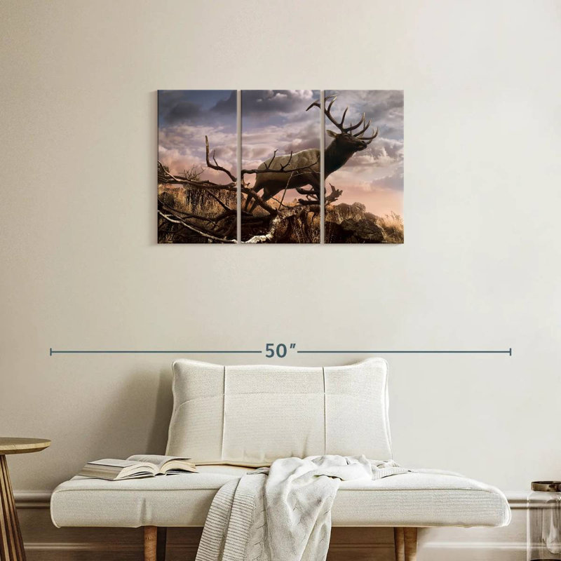 Elk Adventure, 20" H x 33" W