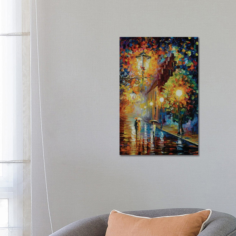 «Stroll Under The Moon», reproduction d'art sur toile encadrée, H 26 po x l 18 po, Toile tendue, Ne s’applique pas