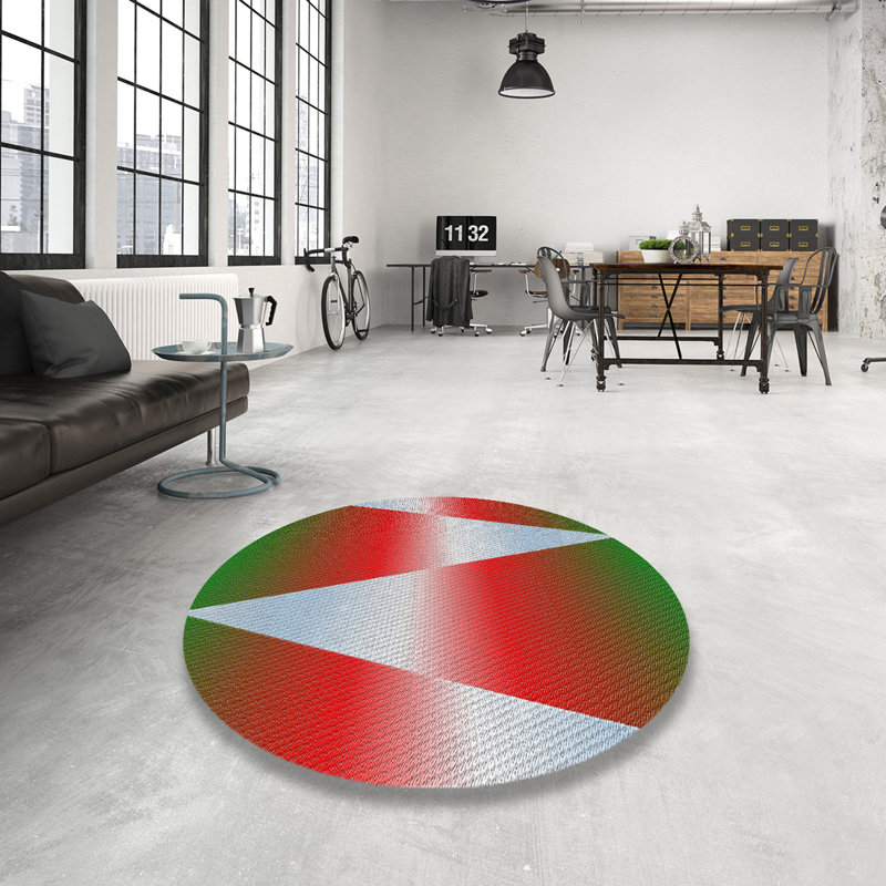Tapis vert / rouge Quaregnon, Rond 5 pi