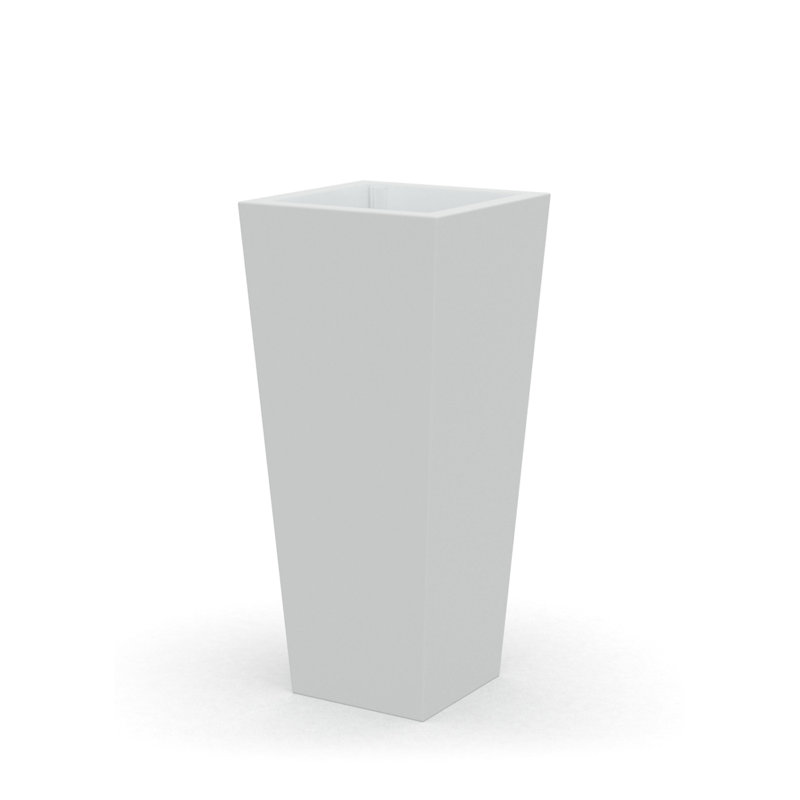 Pot à fleurs en plastique Spark, Blanc