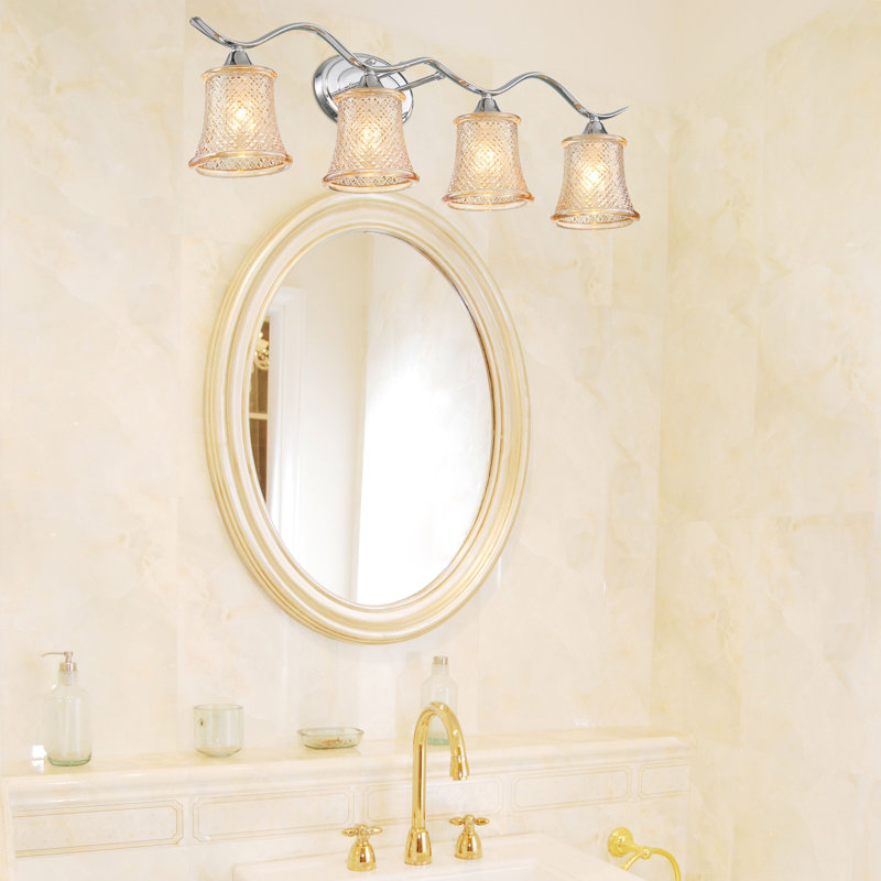 Éclairage de salle de bain à 4 lumières à intensité variable, Chrome