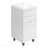Glossy White Laminate Contemporary Rolling File Cabinet With Storage Drawers & Printer Stand-544357263