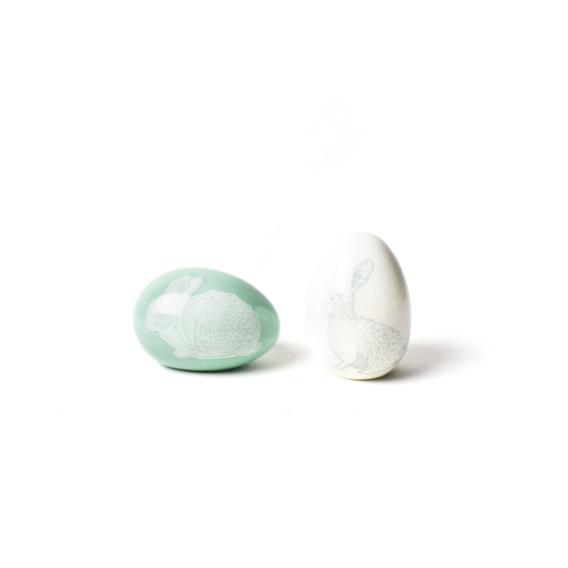 Easter 2 Piece Speckled Rabbit Eggs Set