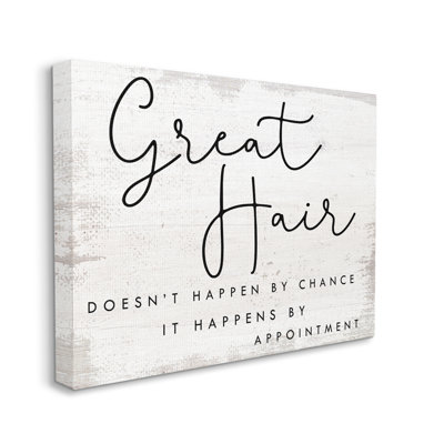 " Great Hair By Appointment Sign Distressed Beauty Salon "