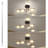 Brijida 6 - Light Aluminium Dimmable LED Sputnik Geometric Chandelier