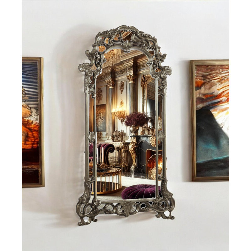 Iremide Solid Wood Mirror, Silver