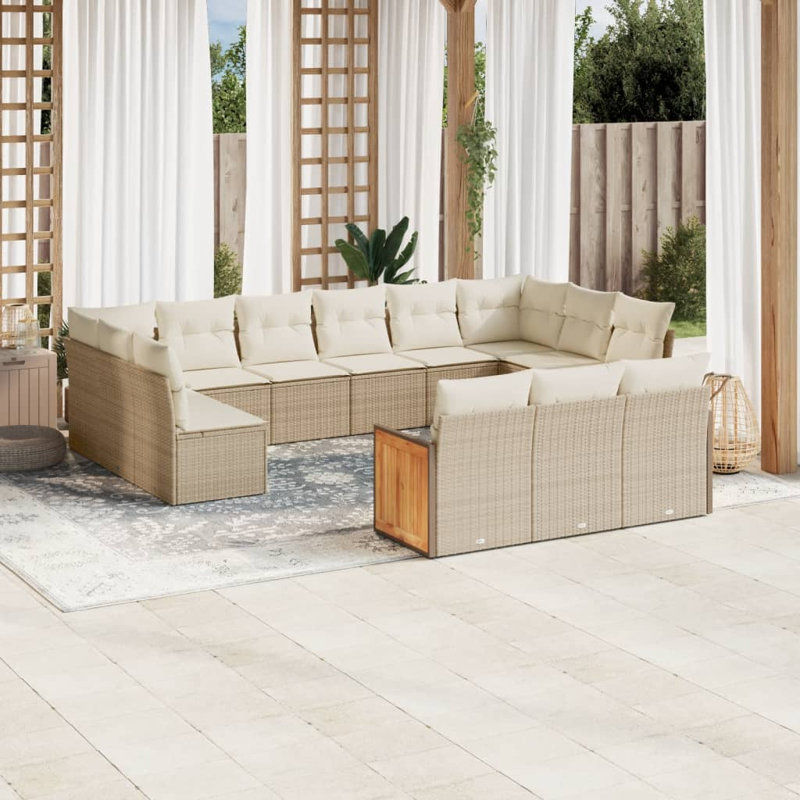 Ensemble de canapé de jardin Vidaxl PE