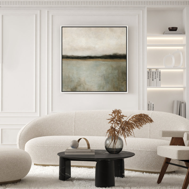 Art mural encadré abstrait rétro antique classique pour chambre à coucher, H 16 po x l 16 po, Blanc