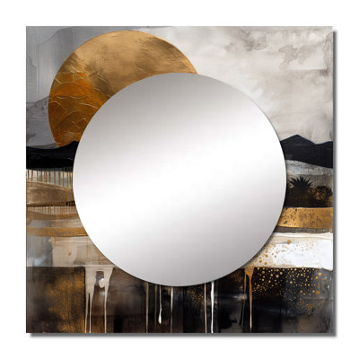Meis - Art mural miroir de salon moderne paysage