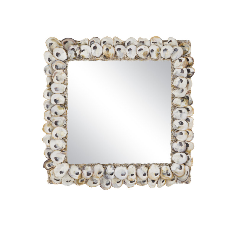 Oyster Shell Square Shell Wall Mirror