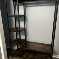 Aubree 47 W Closet System Dotted Line Finish: Walnut