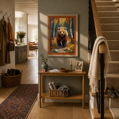 Bear Approaching Boho - Framed Print